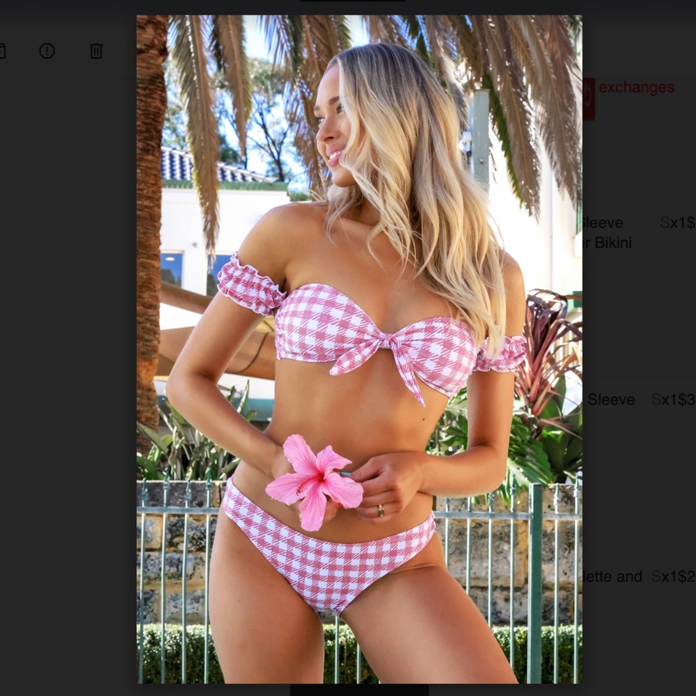 NWT CUPSHE GINGHAM BIKINI
